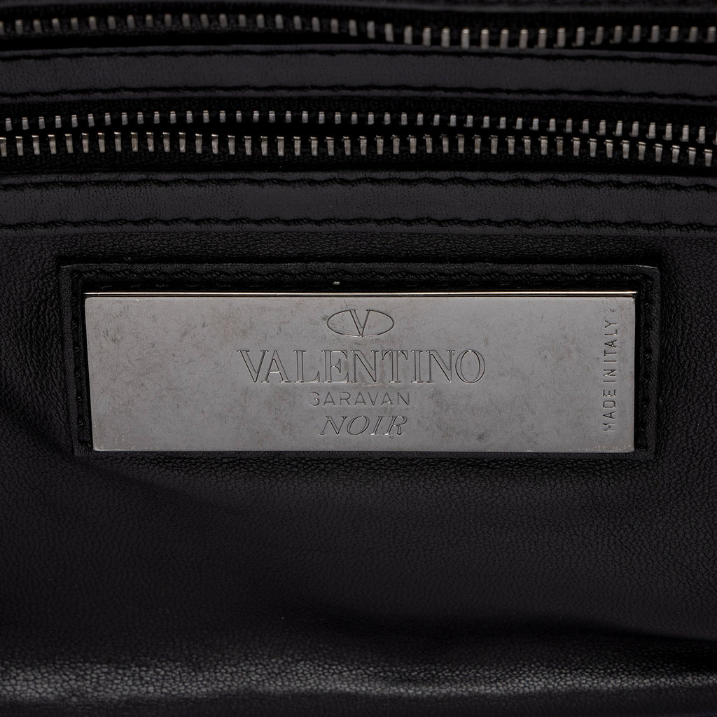 Valentino Calfskin Rockstud Double Handle Small Tote (SHF-jtnTAO)