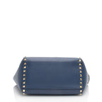 Valentino Calfskin Rockstud Double Handle Small Tote (SHF-WyhIHB)