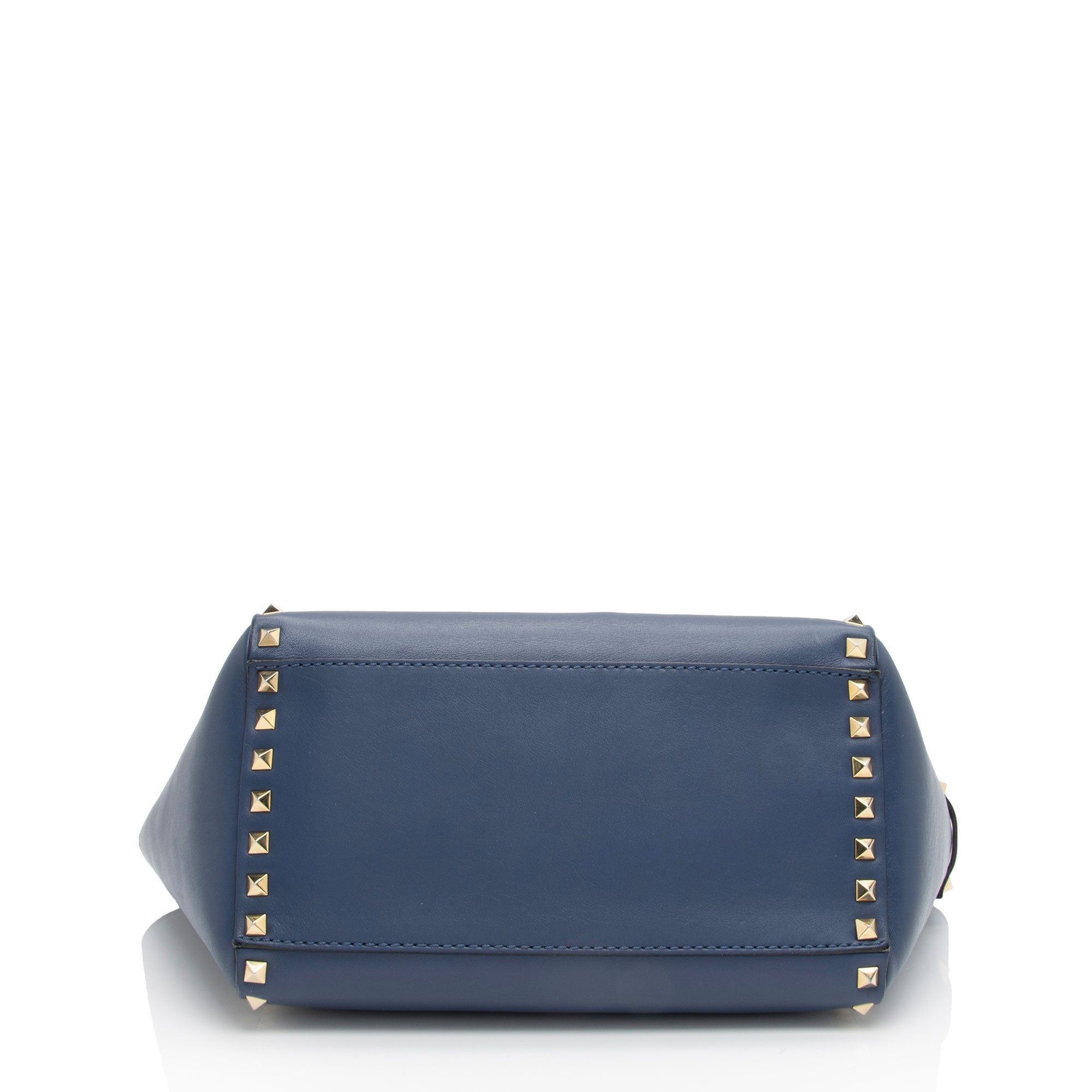 Valentino Calfskin Rockstud Double Handle Small Tote (SHF-WyhIHB)
