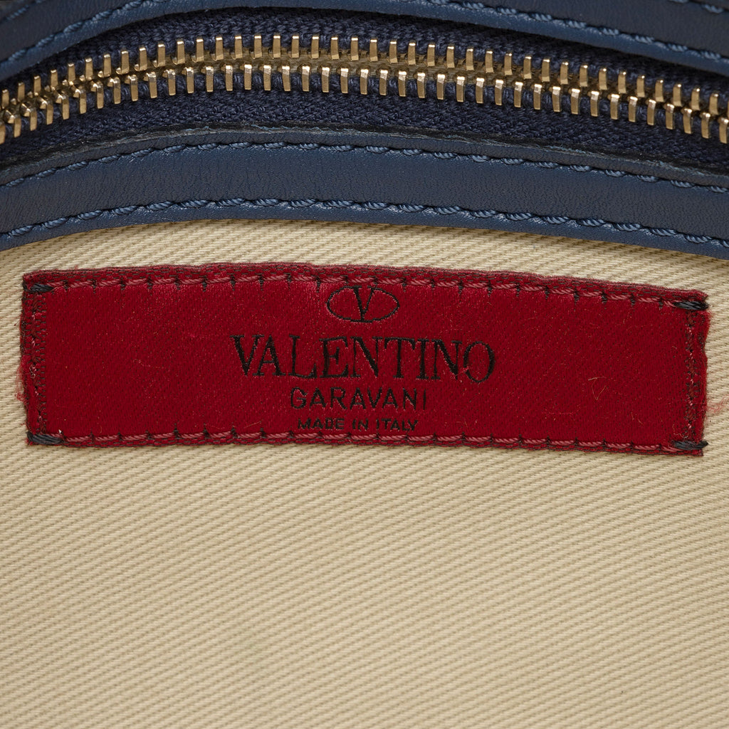 Valentino Calfskin Rockstud Double Handle Small Tote (SHF-WyhIHB)