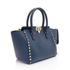 Valentino Calfskin Rockstud Double Handle Small Tote (SHF-WyhIHB)