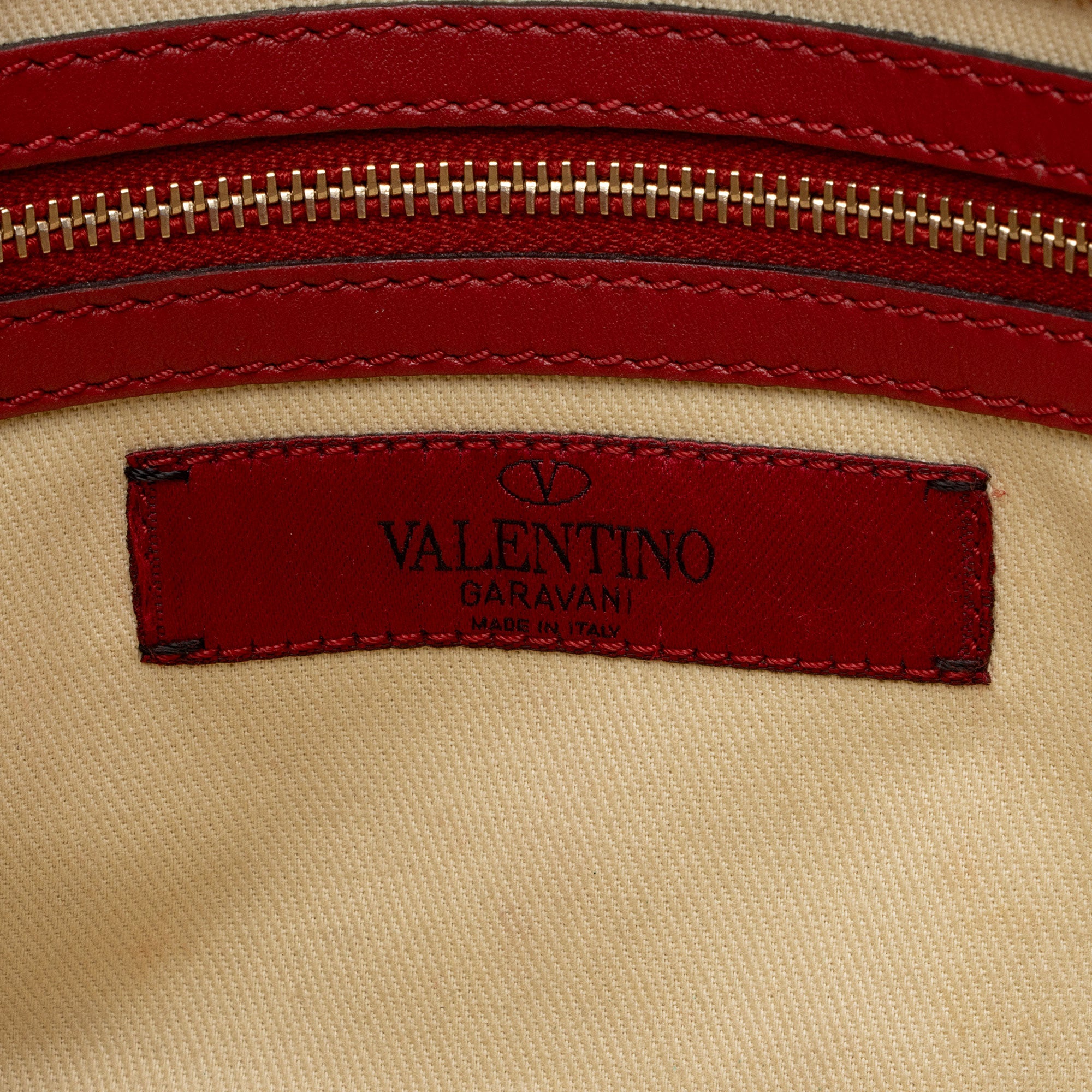 Valentino Calfskin Rockstud Double Handle Small Tote