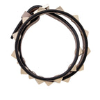 Valentino Calfskin Rockstud Double Strap Bracelet (SHF-9CwSGI)