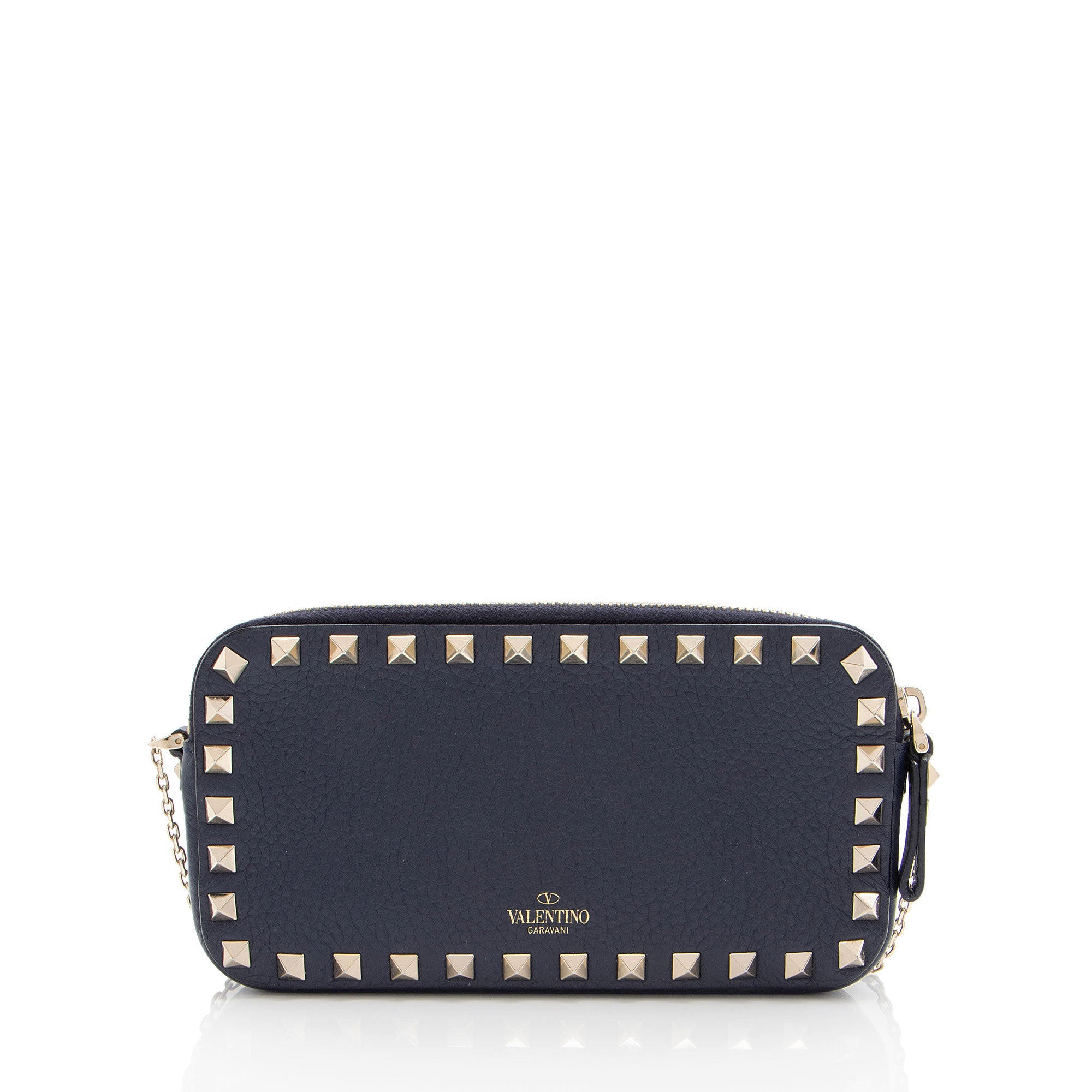 Valentino Calfskin Rockstud Double Zip Crossbody