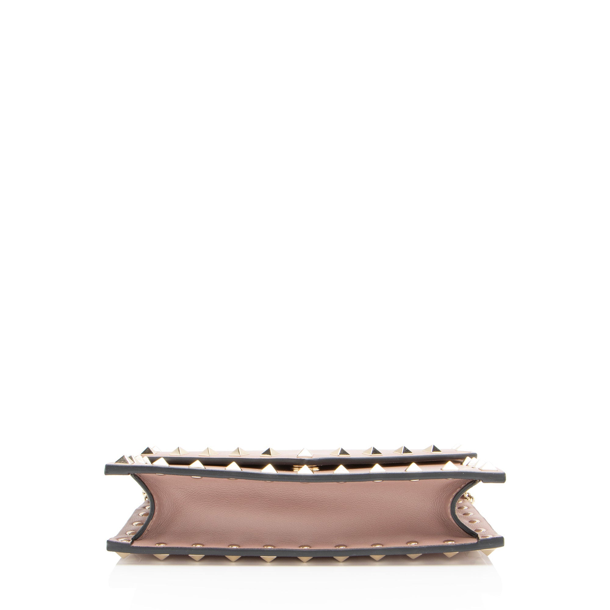 Valentino Calfskin Rockstud Envelope Chain Clutch