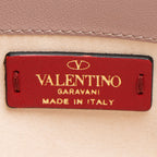 Valentino Calfskin Rockstud Envelope Chain Clutch