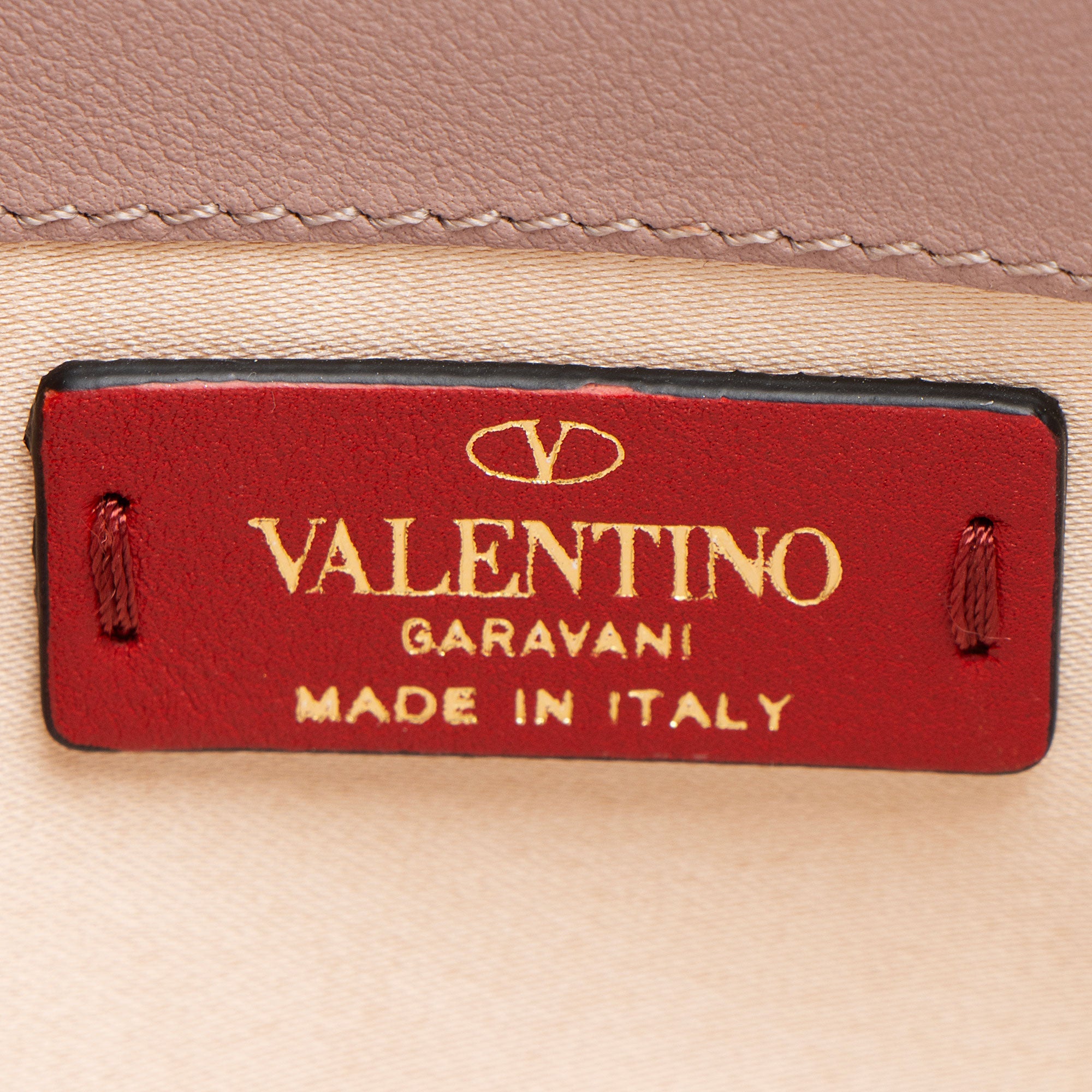 Valentino Calfskin Rockstud Envelope Chain Clutch