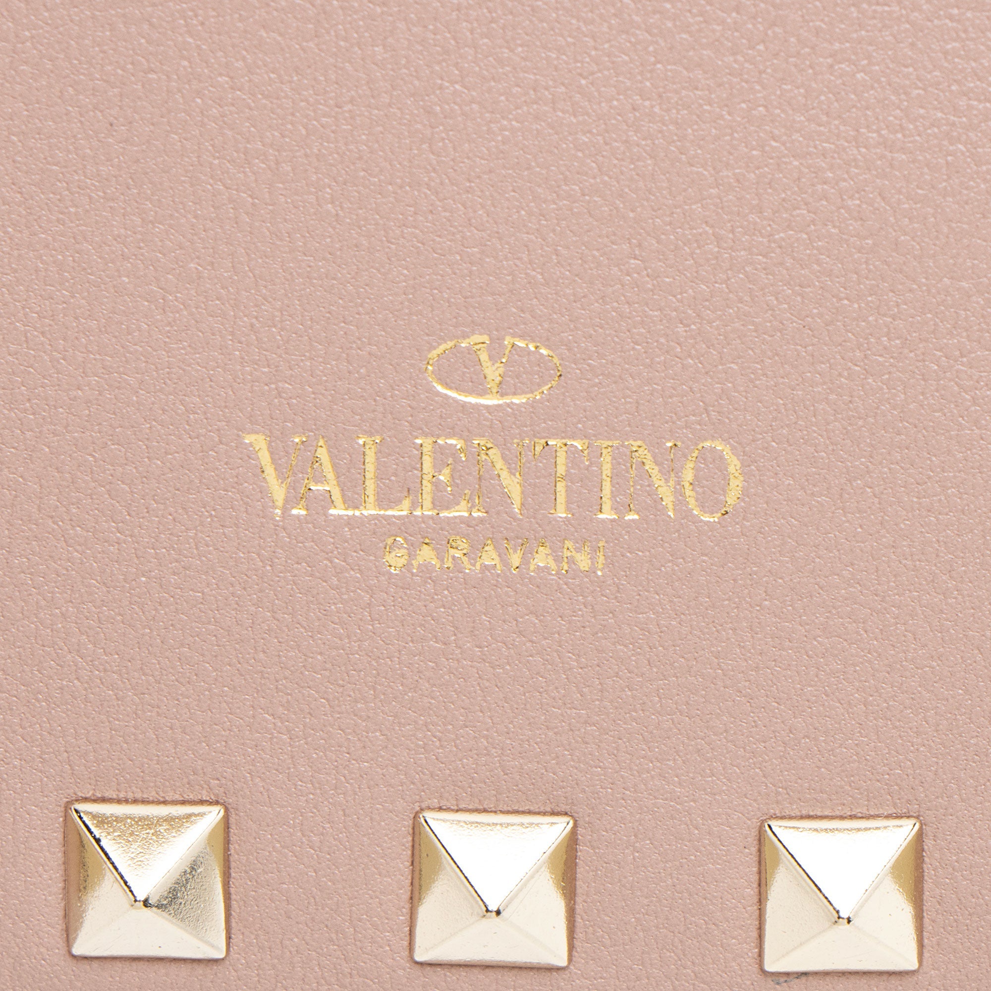 Valentino Calfskin Rockstud Envelope Chain Clutch