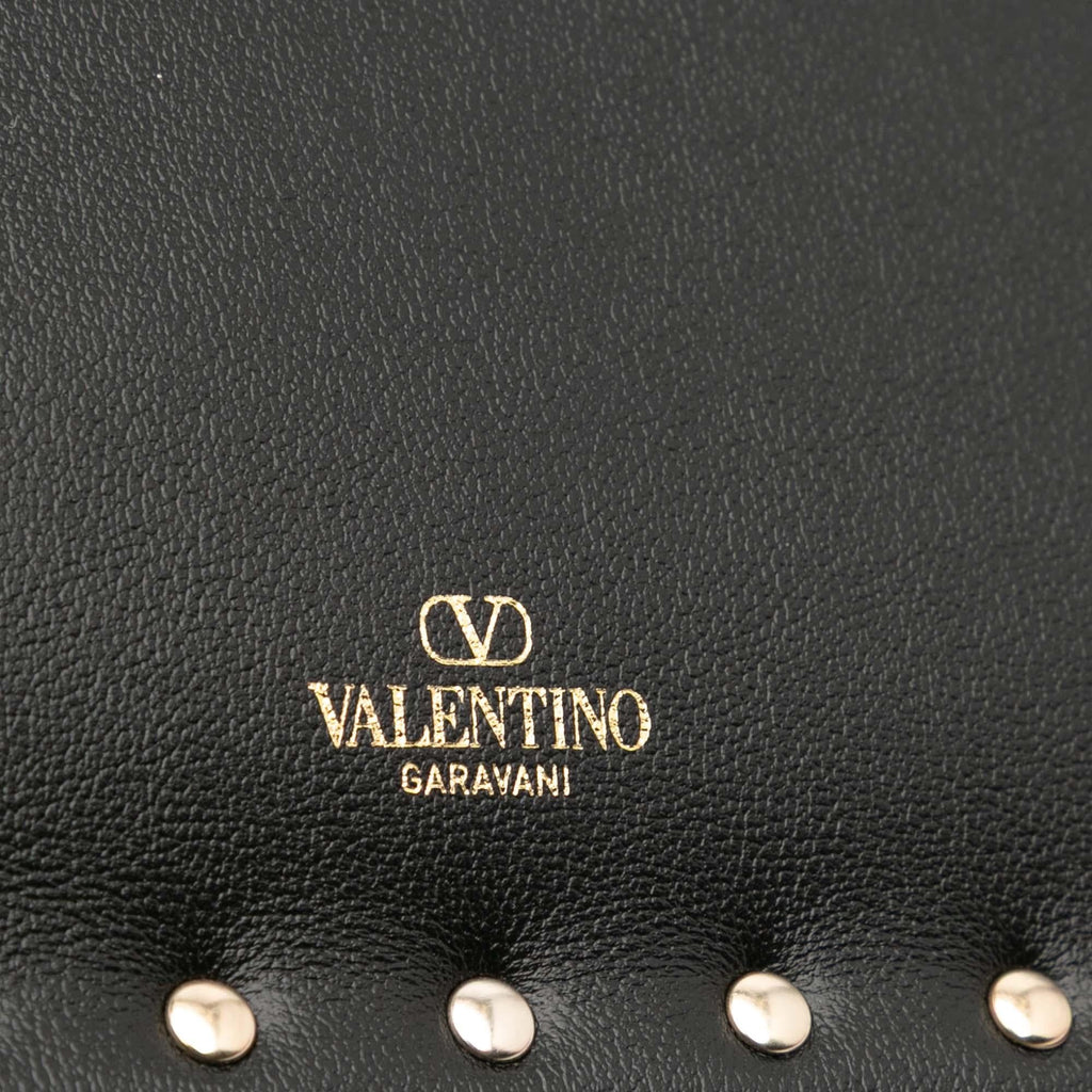 Valentino Calfskin Rockstud Envelope Flat Wristlet Clutch
