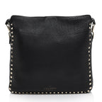 Valentino Calfskin Rockstud Large Messenger Bag (SHF-TuxJL8)