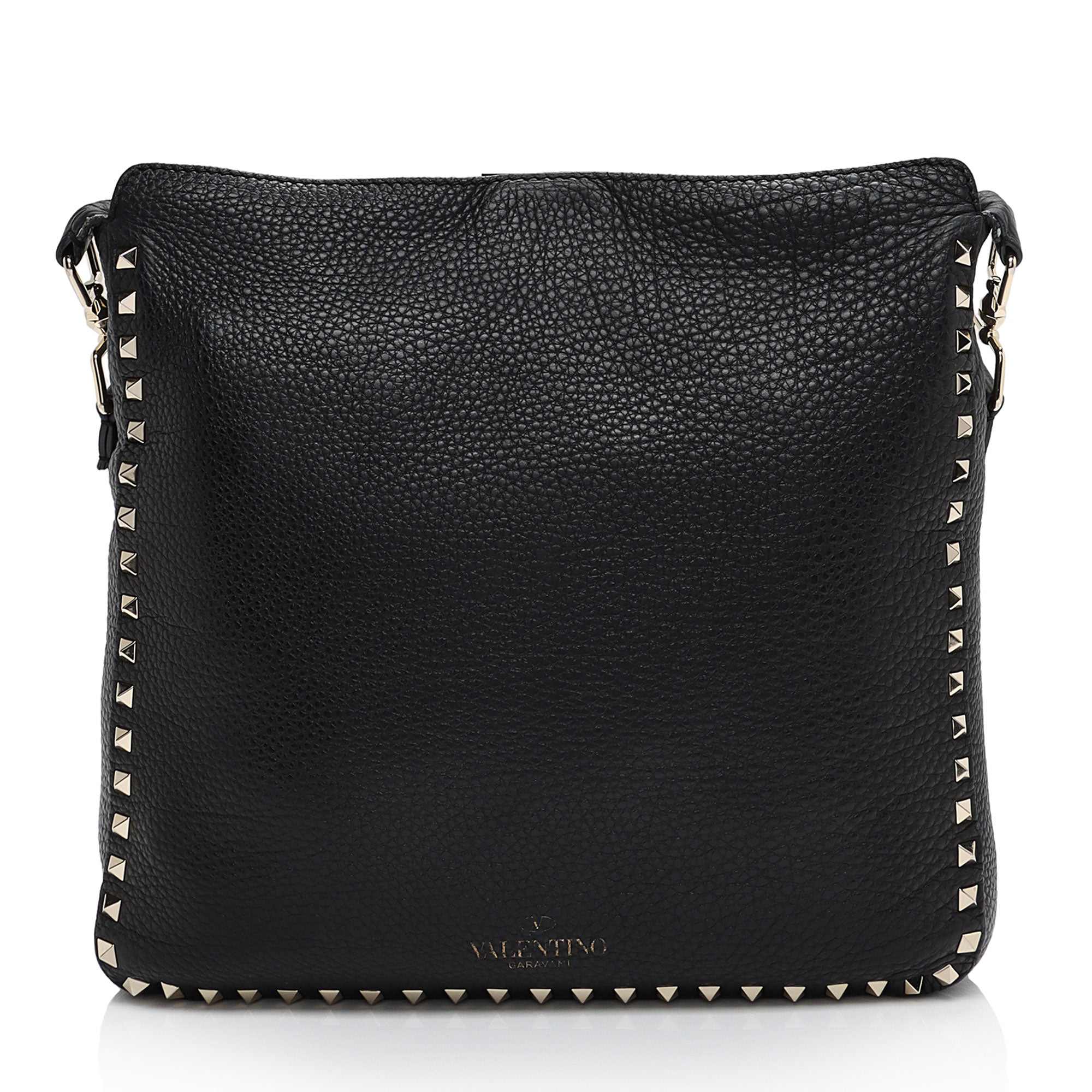Valentino Calfskin Rockstud Large Messenger Bag (SHF-TuxJL8)