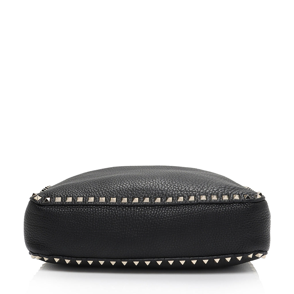 Valentino Calfskin Rockstud Large Messenger Bag (SHF-TuxJL8)