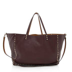 Valentino Calfskin Rockstud Reversible Small Tote - FINAL SALE (SHF-19189)