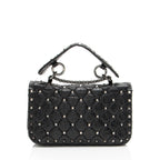 Valentino Calfskin Rockstud Spike Up Chain Small Shoulder Bag (SHF-rCwl8I)