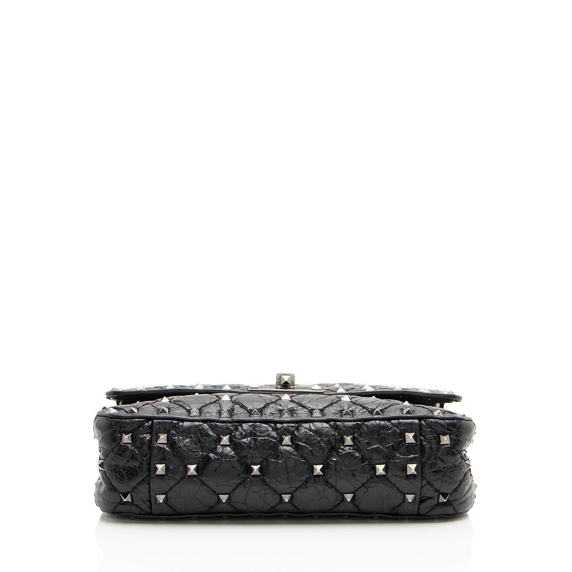 Valentino Calfskin Rockstud Spike Up Chain Small Shoulder Bag (SHF-rCwl8I)
