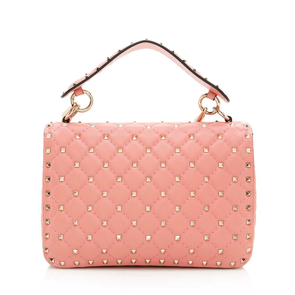 Valentino Calfskin Rockstud Spike Up Chain Shoulder Bag (SHF-13354)