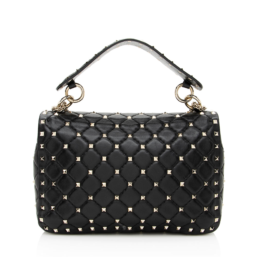 Valentino Calfskin Rockstud Spike Up Chain Shoulder Bag (SHF-19936)
