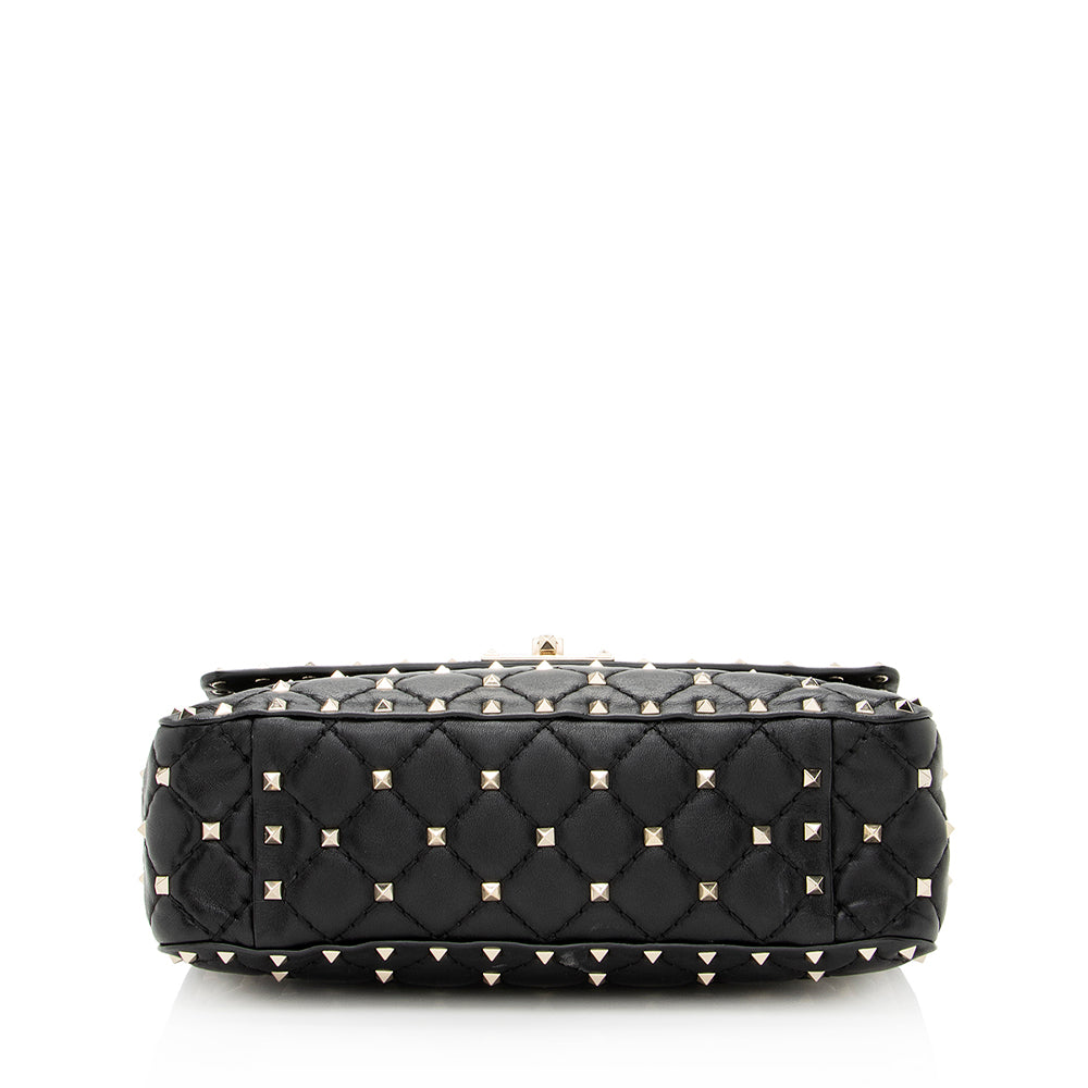 Valentino Calfskin Rockstud Spike Up Chain Shoulder Bag (SHF-19936)