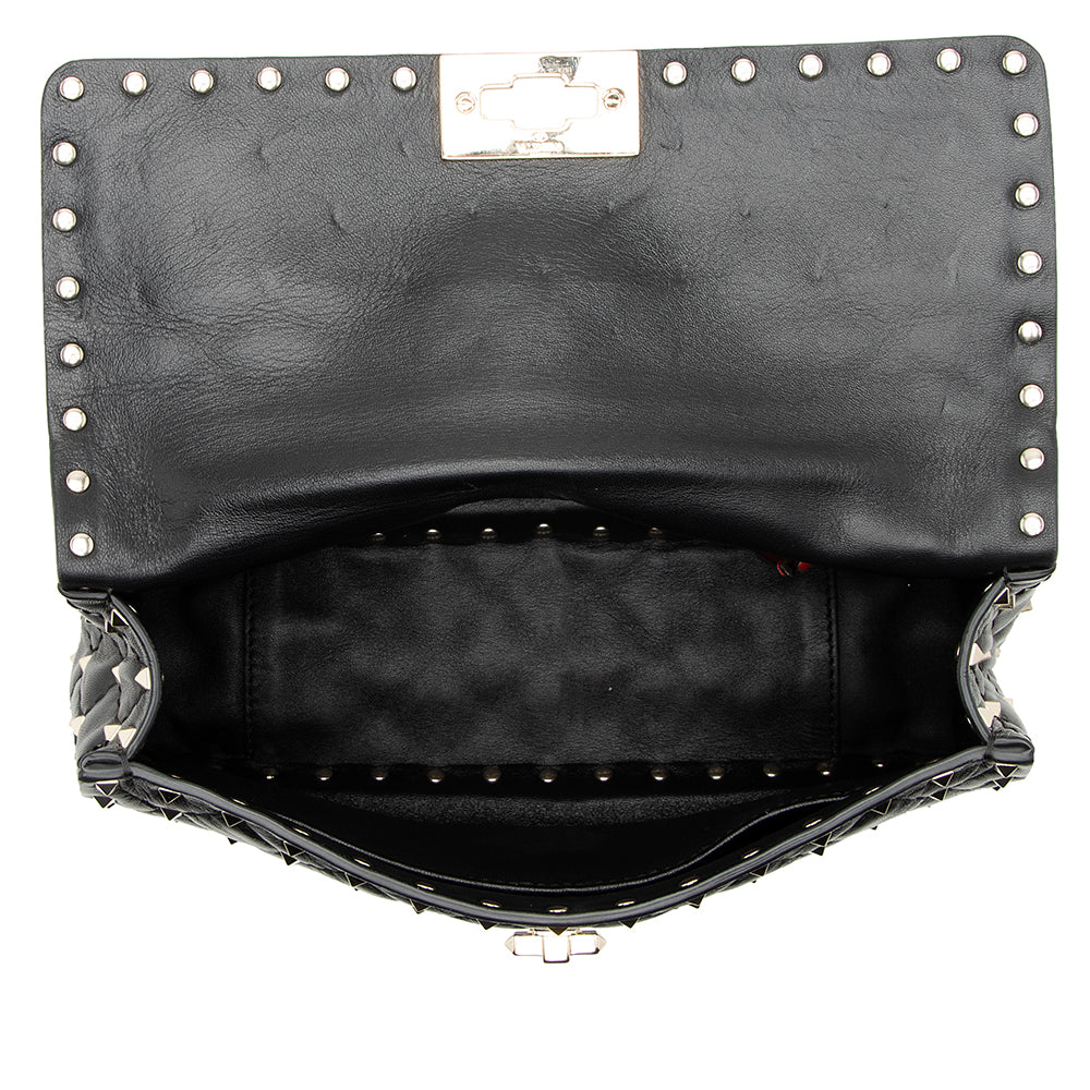 Valentino Calfskin Rockstud Spike Up Chain Shoulder Bag (SHF-19936)