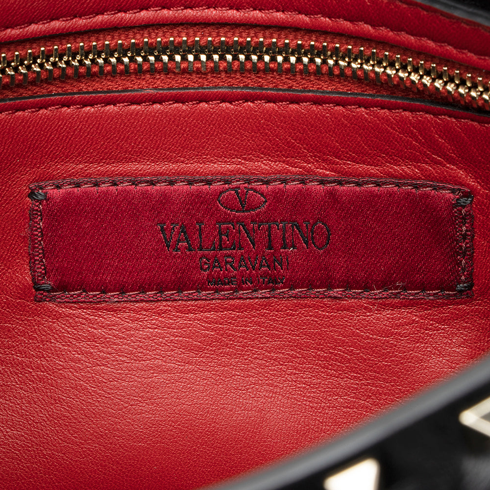 Valentino Calfskin Rockstud Spike Up Chain Shoulder Bag (SHF-19936)