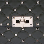 Valentino Calfskin Rockstud Spike Up Chain Shoulder Bag (SHF-a2oPsZ)