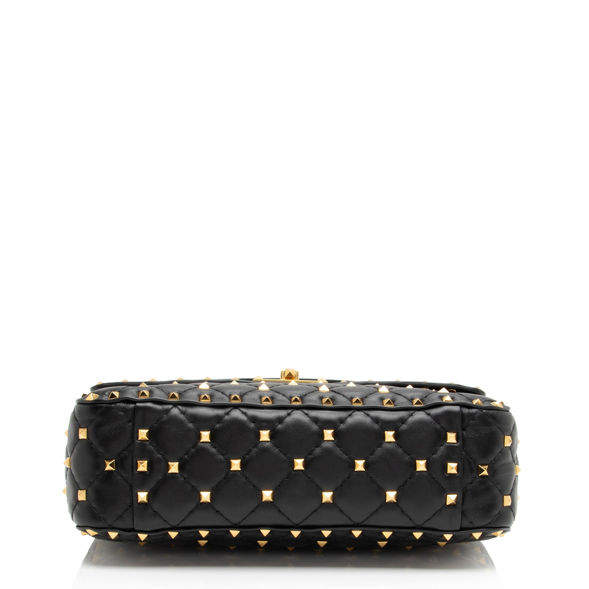 Valentino Calfskin Rockstud Spike Up Shoulder Bag (SHF-2OXYRm)