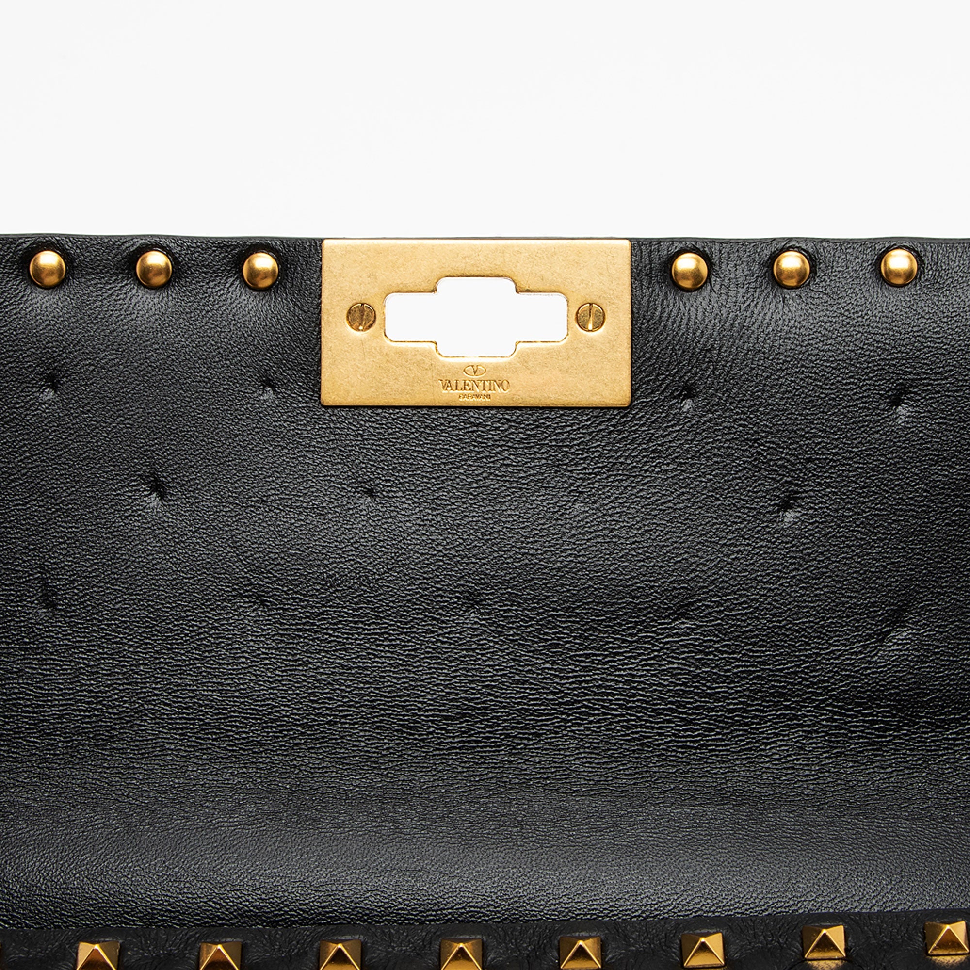 Valentino Calfskin Rockstud Spike Up Shoulder Bag (SHF-2OXYRm)