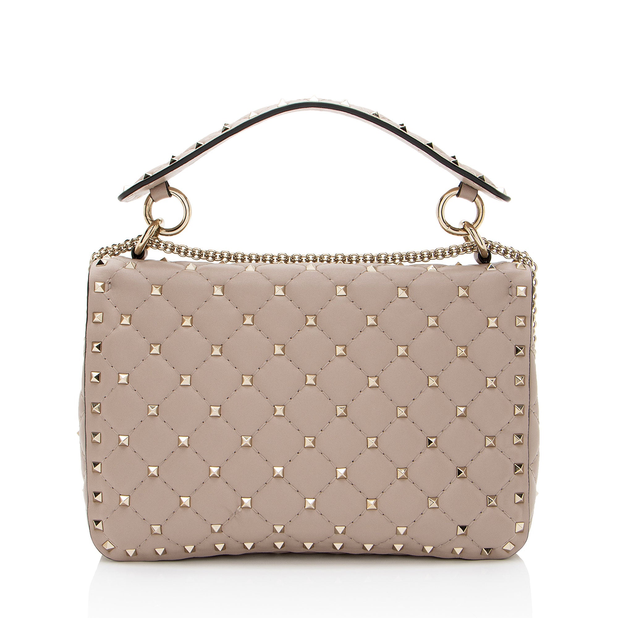 Valentino Calfskin Rockstud Spike Up Shoulder Bag