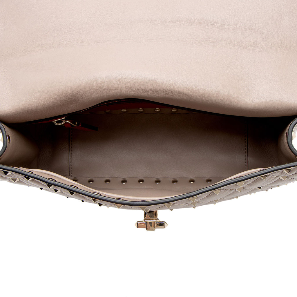 Valentino Calfskin Rockstud Spike Up Shoulder Bag