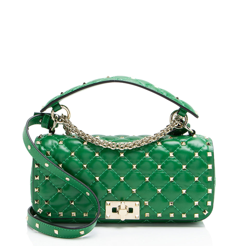 Valentino Calfskin Rockstud Spike Up Top Handle