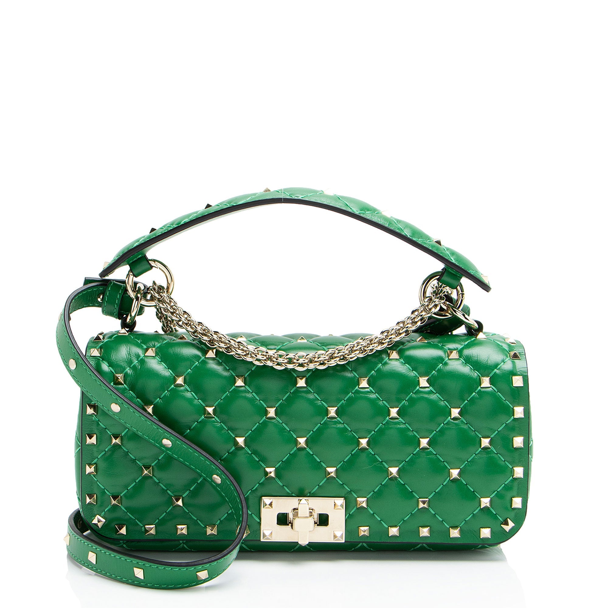 Valentino Calfskin Rockstud Spike Up Top Handle