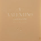 Valentino Calfskin Rockstud Torchon Wedge Sandals - Size 10 / 40 (SHF-qsbfcn)