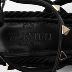 Valentino Calfskin Rockstud Torchon Ankle Strap Wedge Sandals - Size 8 / 38 (SHF-l1C1Qw)