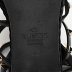 Valentino Calfskin Rockstud Torchon Ankle Strap Wedge Sandals - Size 8 / 38 (SHF-l1C1Qw)