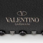 Valentino Calfskin Rolling Rockstud Guitar-Strap Shoulder Bag (SHF-19351)