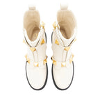 Valentino Calfskin Roman Stud Combat Boots - Size 7.5 / 37.5