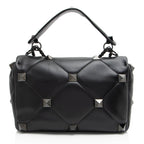 Valentino Calfskin Roman Stud Maxi Shoulder Bag