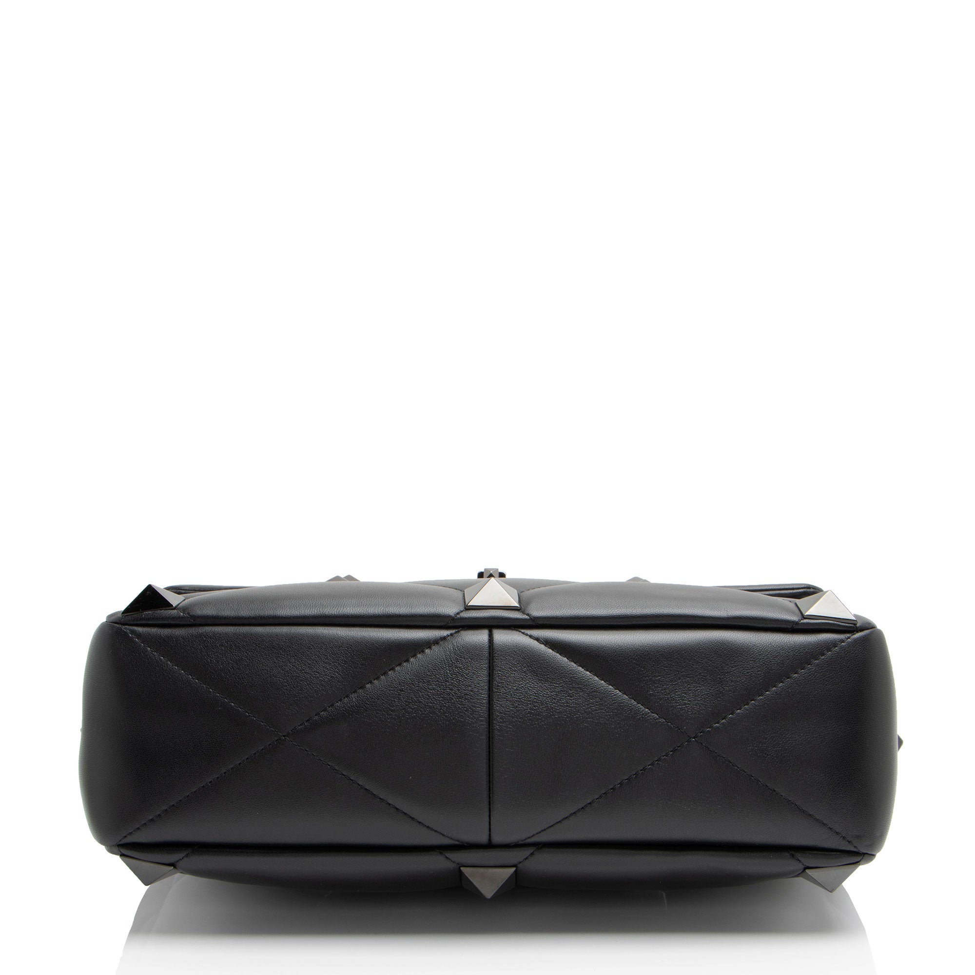 Valentino Calfskin Roman Stud Maxi Shoulder Bag