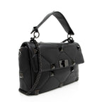 Valentino Calfskin Roman Stud Maxi Shoulder Bag