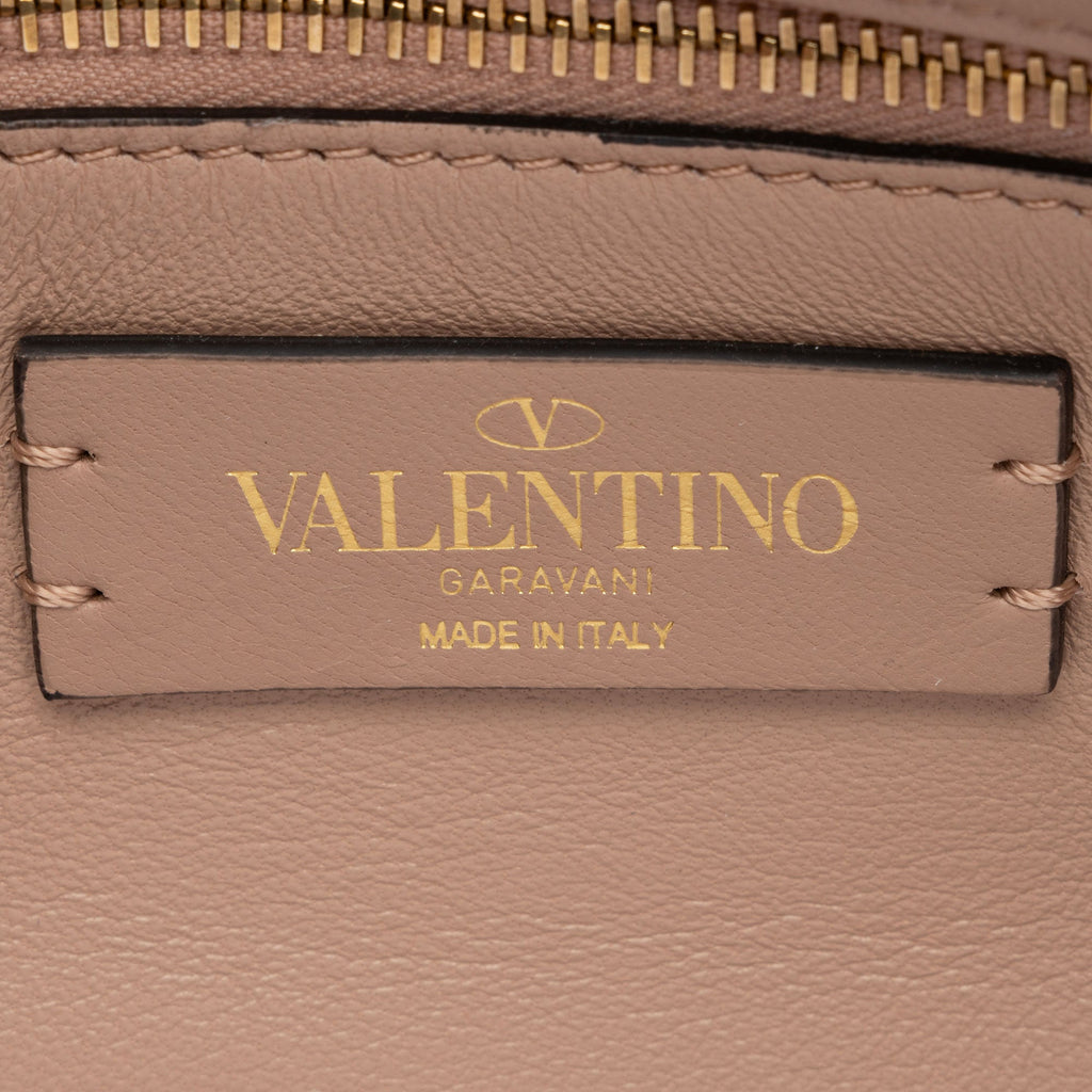 Valentino Calfskin Roman Stud Medium Shoulder Bag (SHF-SYRDK3)