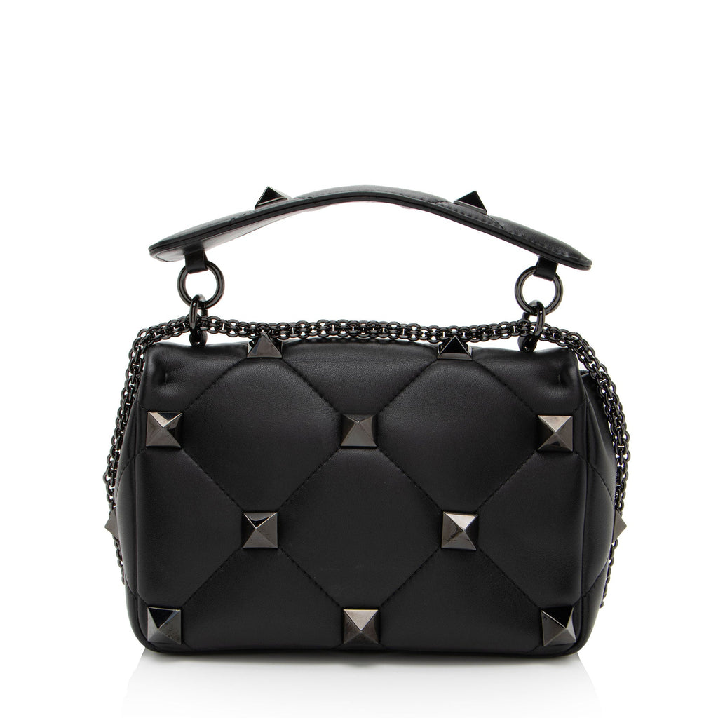 Valentino Calfskin Roman Stud Small Shoulder Bag