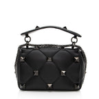 Valentino Calfskin Roman Stud Small Shoulder Bag