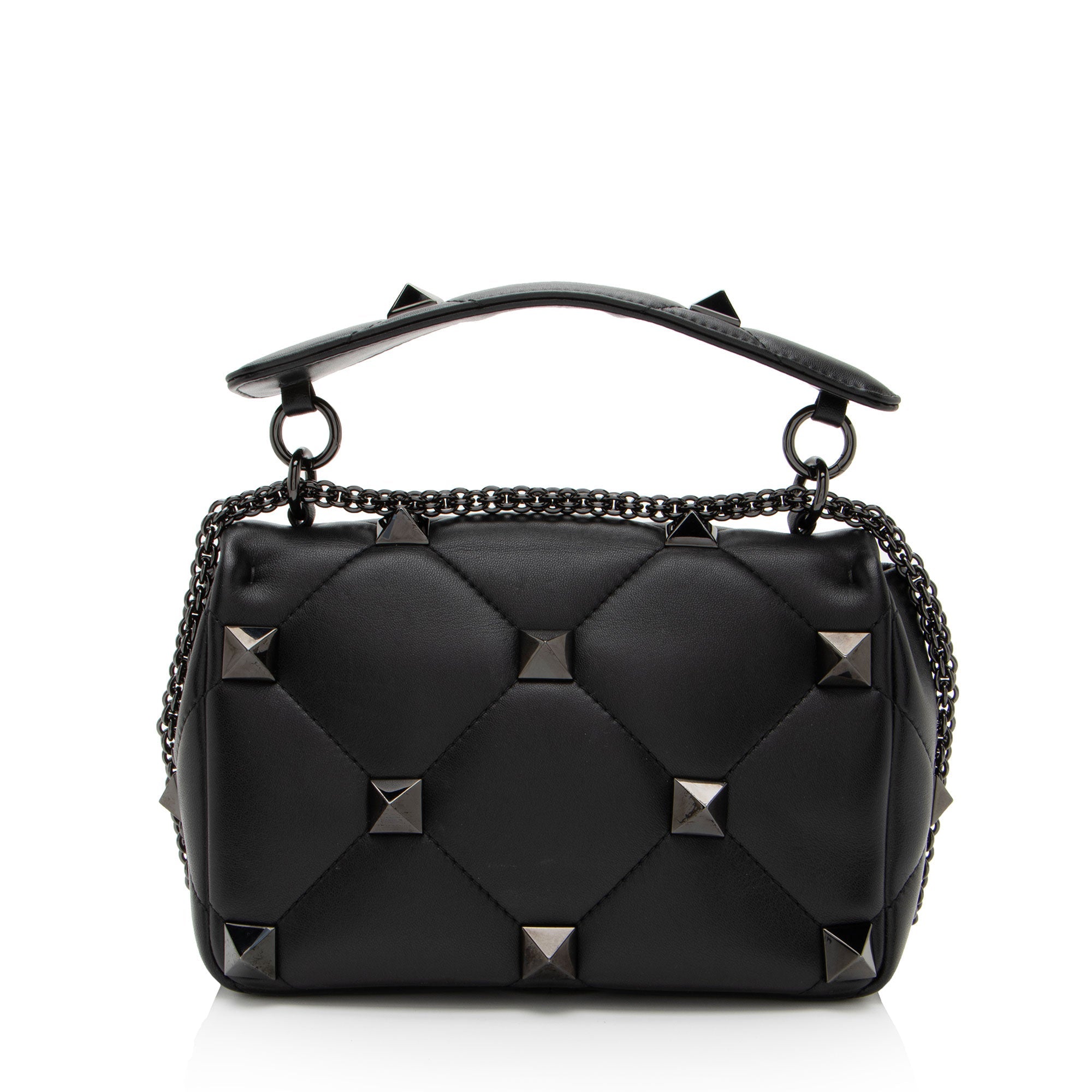 Valentino Calfskin Roman Stud Small Shoulder Bag