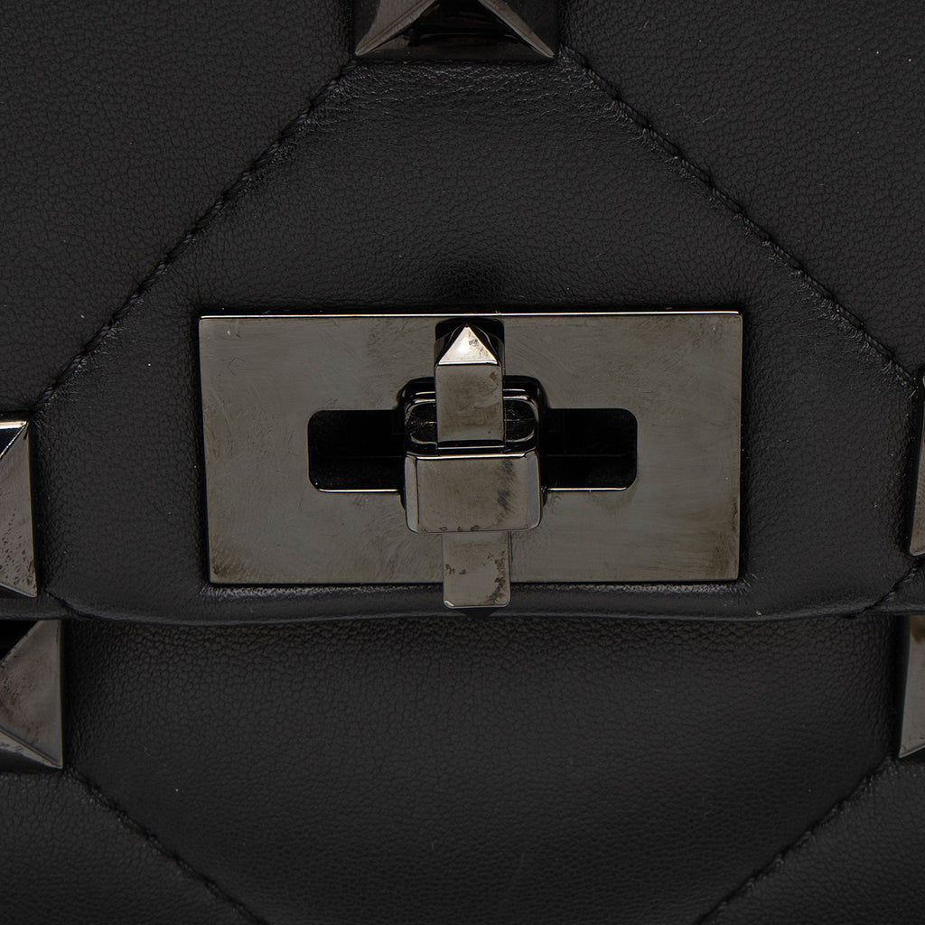 Valentino Calfskin Roman Stud Small Shoulder Bag