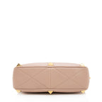Valentino Calfskin Roman Stud Top Handle Large Shoulder Bag (SHF-22991)