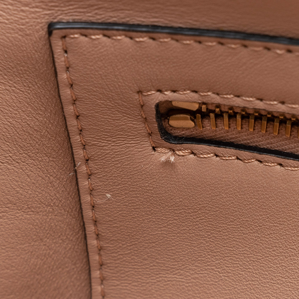Valentino Calfskin Roman Stud Top Handle Large Shoulder Bag (SHF-22991)