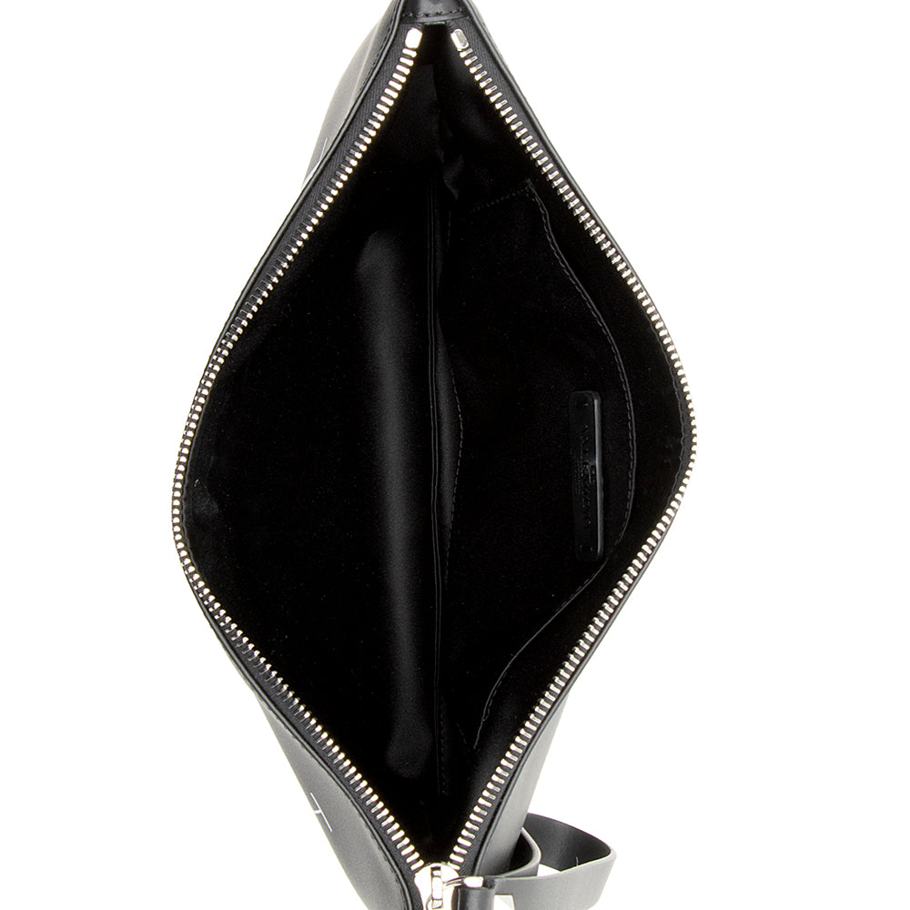 Valentino Rubber Effect Calfskin VLTN Wristlet (SHF-18955)