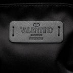 Valentino Rubber Effect Calfskin VLTN Wristlet (SHF-18955)