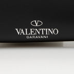 Valentino Rubber Effect Calfskin VLTN Wristlet (SHF-18955)