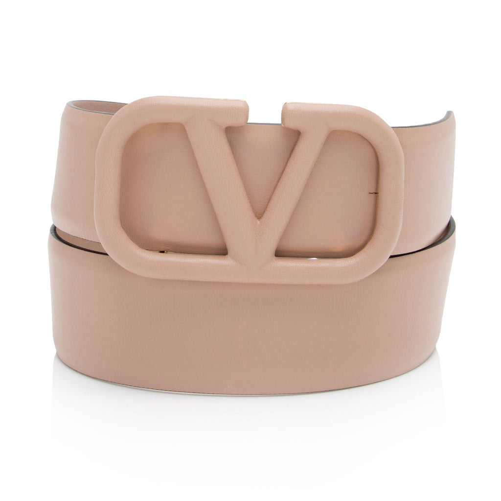 Valentino Calfskin VLogo Signature Belt - Size 28 / 70 (SHF-uW3url)